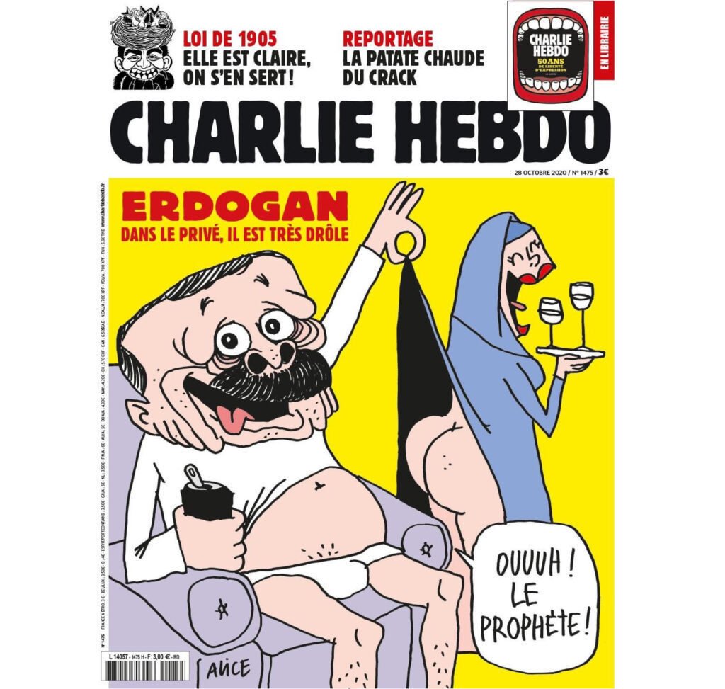 Președintele Turciei, Recep Tayyip Erdogan, este pe coperta noului număr al revistei franceze de satiră, Charlie Hebdo