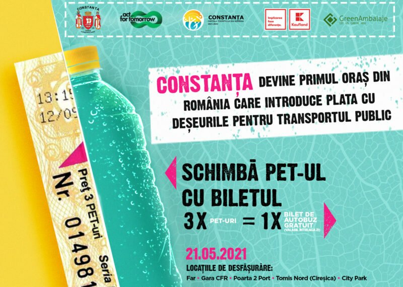 Constanța, primul oraş din România care introduce plata cu deşeurile pentru transportul public