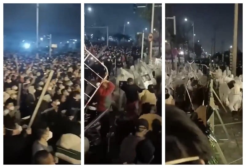 CHINA. Ciocniri între protestatari si polițiști în urma protestelor împotriva restricțiilor COVID