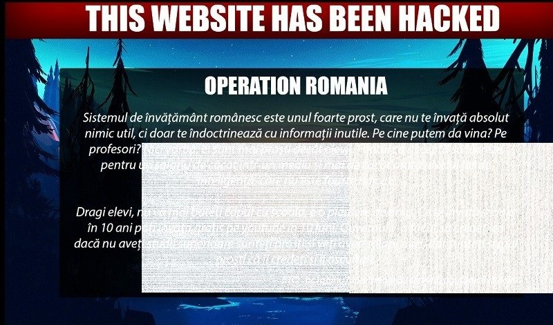Site-ul Ministerului Educației a fost spart de hackeri și înlocuit cu mesaje antisistem / „Ce te învață școala în 10 ani poți învăța gratis, pe Youtube în 10 luni”