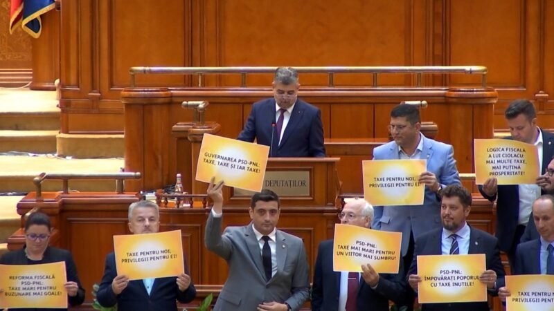 Ciolacu, înainte de a-şi asuma răspunderea pe noile măsuri fiscale: ”S-a terminat cu dubla măsură! S-a terminat cu privilegiile la stat!”. Proteste în Parlament