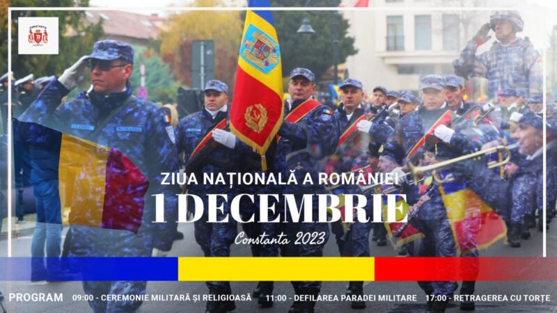 Ziua Națională a României, sărbătorită la Constanţa cu paradă militară, artificii, torțe, muzică de fanfară! Programul complet al evenimentului şi restricţiile de trafic impuse
