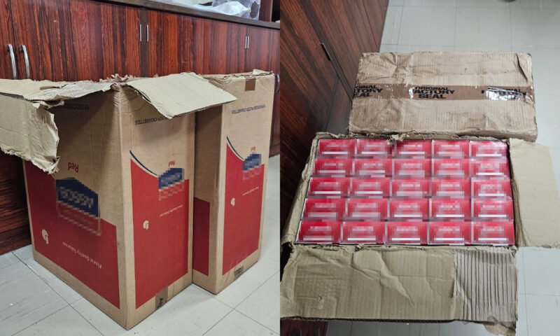 1.250 pachete de țigări, găsite de polițiștii de frontieră în cabina comandantului sirian al unei nave, la Sulina