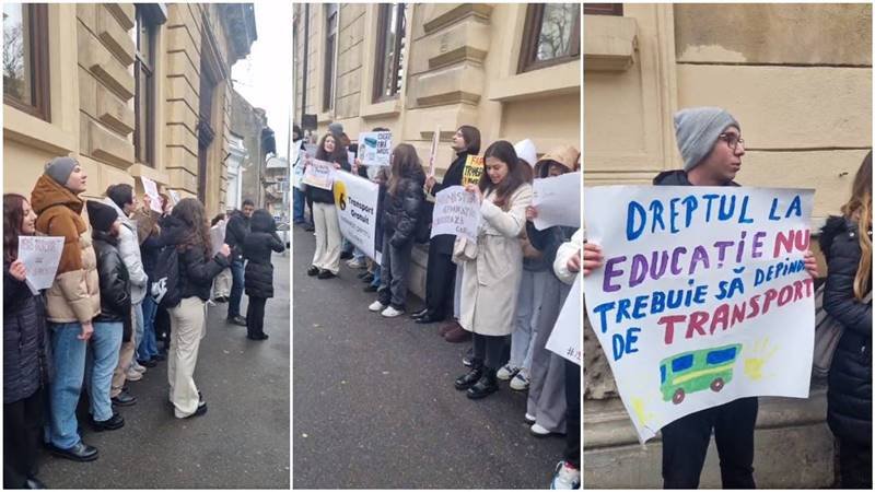 (VIDEO) Asociația Elevilor din Constanța protestează în fața Ministerului Educației: „Ministerul să ne vadă, facem orele în stradă” – elevii cer demisia Ligiei Deca