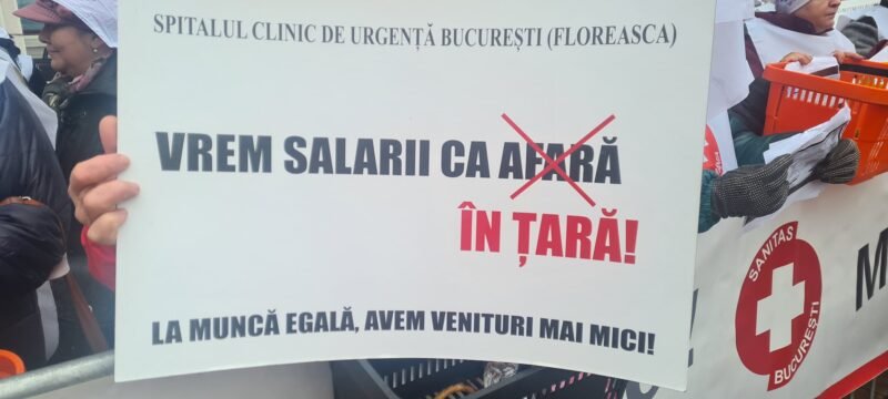 Federaţia Solidaritatea Sanitară anunţă că va declanşa greva generală. Un protest este programat pentru joi, la Ministerul Muncii
