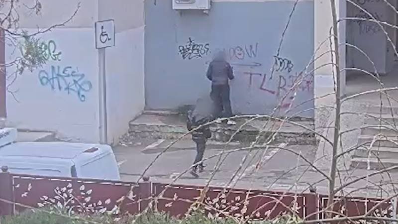 (VIDEO) CONSTANȚA. Polițiștii locali au identificat un minor care a realizat desene tip graffiti pe pereții unui bloc