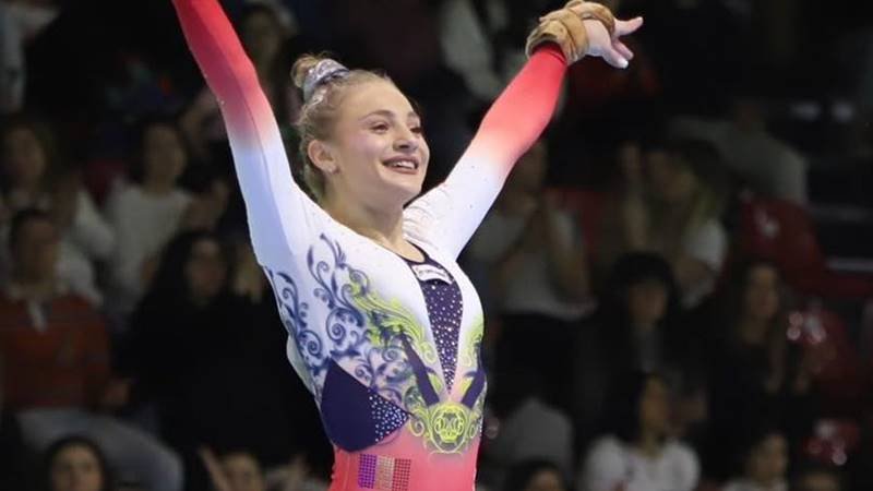 Constănțeanca Sabrina Voinea, medalie de argint la bârnă, la Campionatul European de Gimnastică de la Rimini