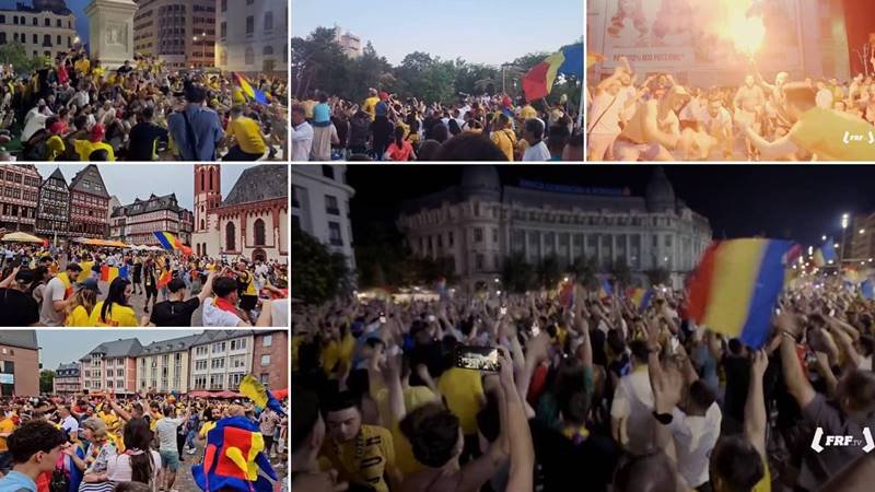 (VIDEO) Sărbătoare în stradă după calificarea României în optimile EURO 2024: suporterii au umplut piețele centrale din marile orașe