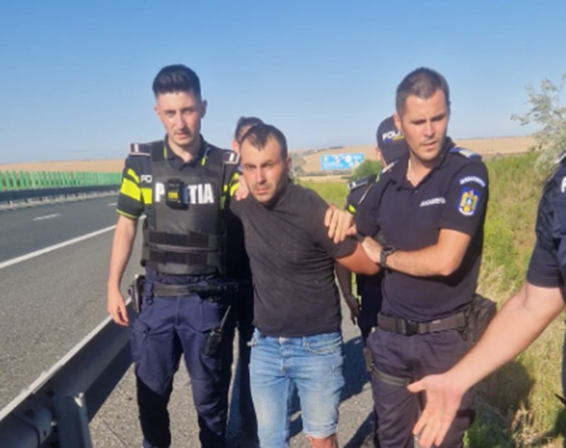 CONSTANŢA. Bărbatul care a evadat din penitenciar a fost prins pe un câmp în apropierea autostrăzii A2