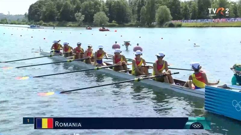 JOCURILE OLIMPICE. România, calificare spectaculoasă în finala de canotaj la 8+1 feminin