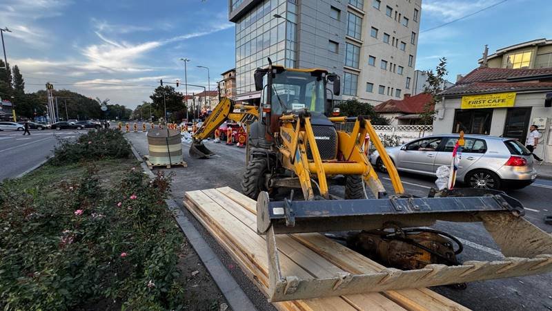 (FOTO) ANUNȚ RAJA. Lucrări majore în zona intersecției de la Delfinariu