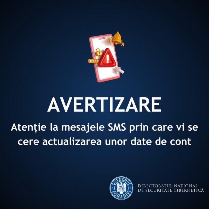 O nouă fraudă online! Atenţie la mesajele prin care vi se cere actualizarea datelor de cont!