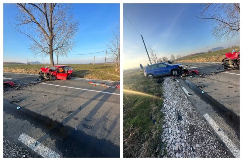 Două maşini s-au făcut praf pe un drum din judeţul Tulcea. Accidentul, produs din vina unui tânăr de 20 de ani