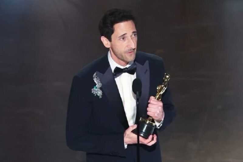 Adrien Brody a doborât recordul pentru cel mai lung discurs la Oscaruri