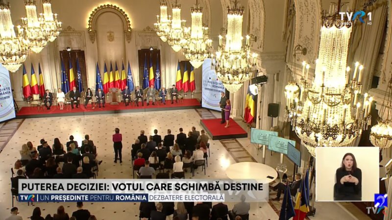 A doua dezbatere prezidențială, la Cotroceni. Lasconi vrea audieri live pentru judecătorii CCR, Banu ar reduce cheltuielile pentru înarmare, Funeriu se vrea preşedinte tămăduitor – VIDEO