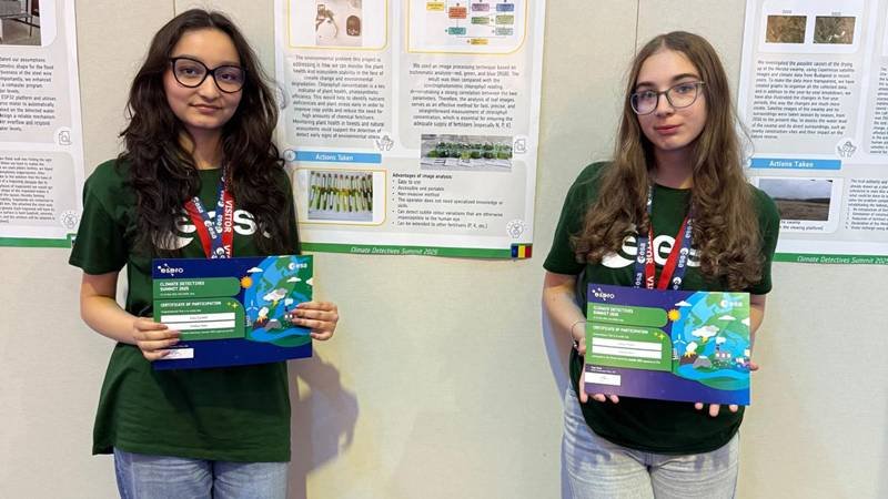 Constănțeni cu care ne mândrim! Două eleve de la Licul Teoretic Ovidius au câștigat faza națională la concursul Climate detectives 2025, organizat de Agenția Spațială Europeană
