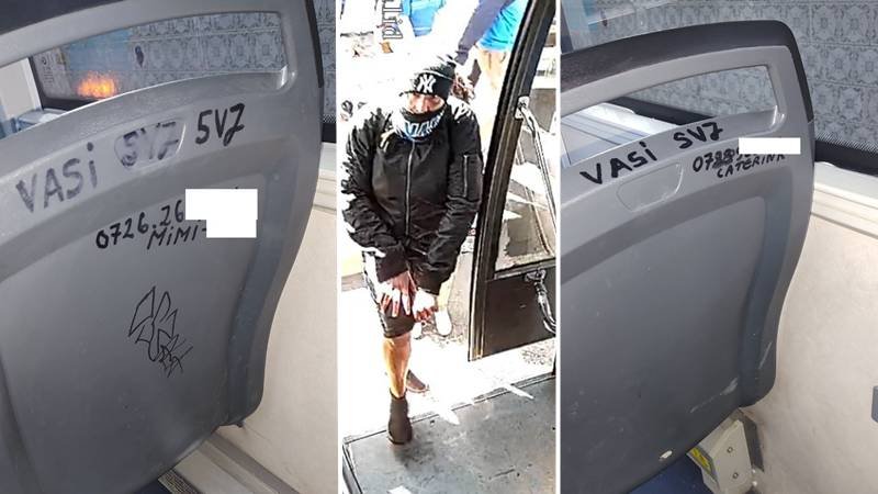 (VIDEO) Bărbatul care vandaliza autobuzele CT BUS a fost identificat și amendat de polițiști