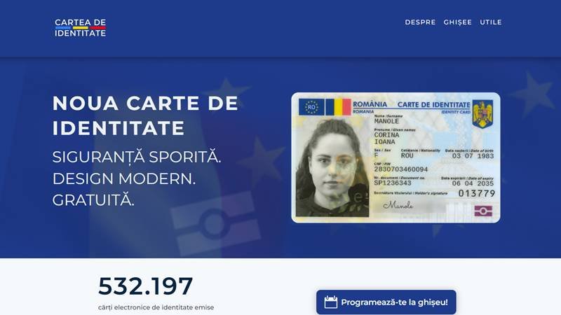 Avertisment al Ministerului de Interne: site-ul oficial al cărții electronice de identitate a fost clonat