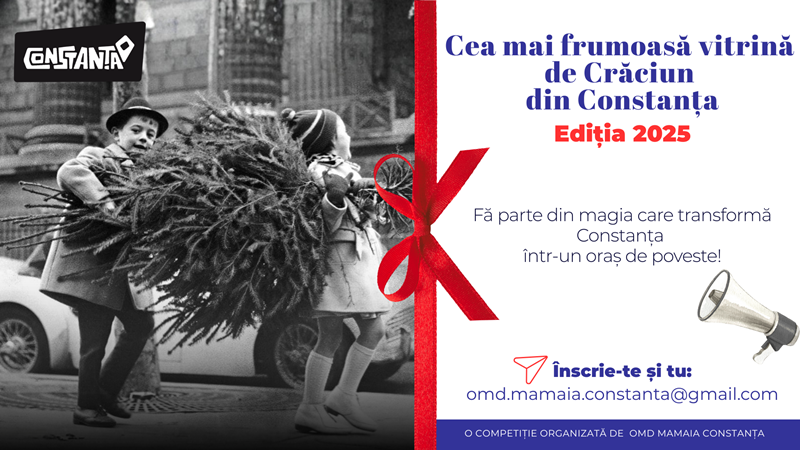 OMD Mamaia-Constanța lansează ediția 2025 a concursului „Cea mai frumoasă vitrină de Crăciun din Constanța”